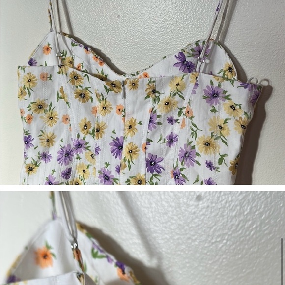 Like new, Zara floral spaghetti strap dress . - Picture 8 of 9